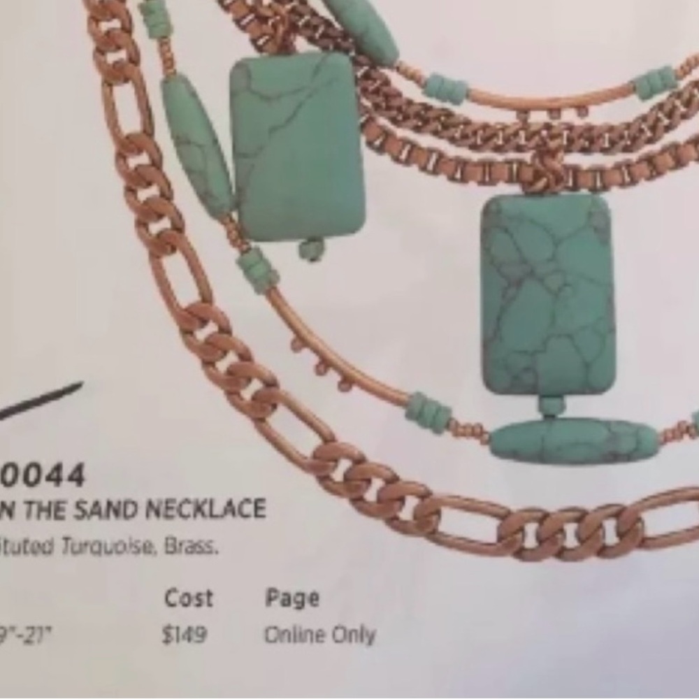 Silpada Turquoise and Brass Necklace NWT
